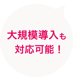 大規模導入も対応可能